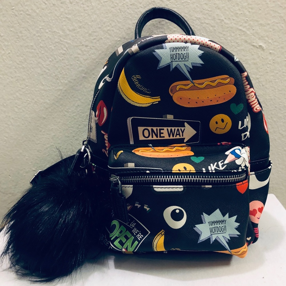 NWOT Graphic mini backpack